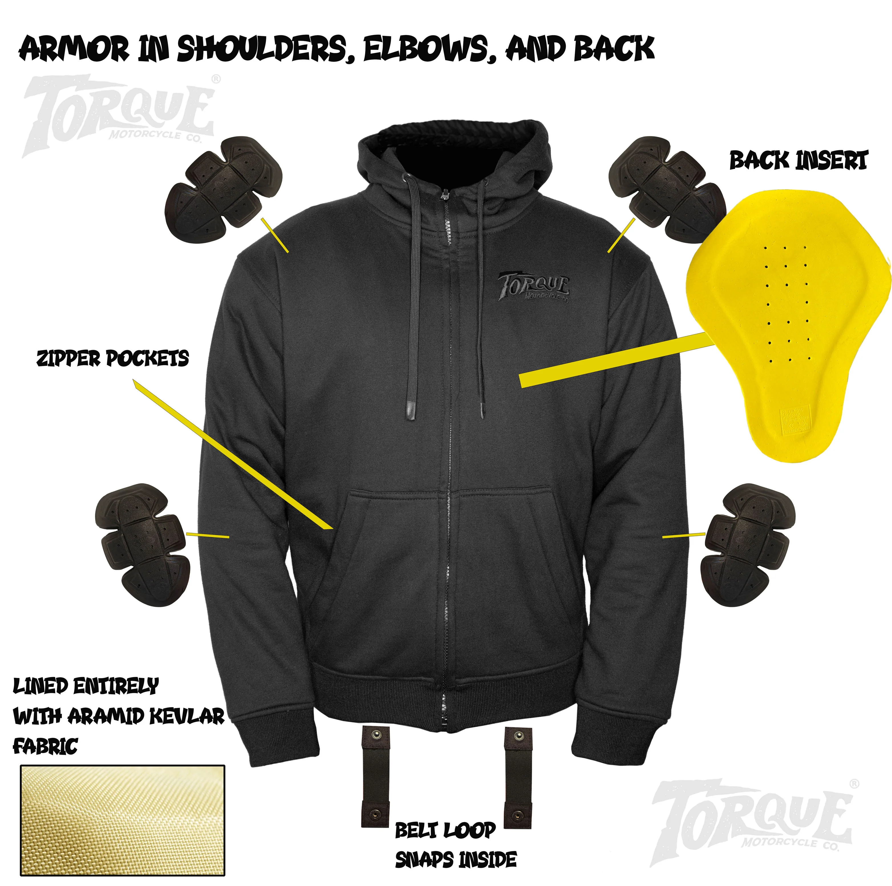 TORQUE ARMORED HOODIE | SADDLE (Final Sale) - Image 8